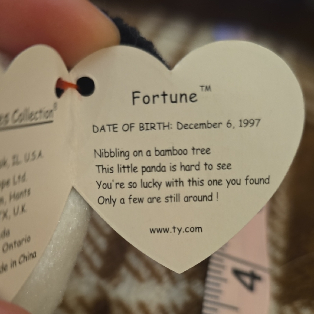 BOGO Ty Panda Plush "Fortune" - Classic Black and White - Picture 3 of 3